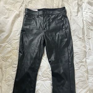 High rise "vintage" style Gap faux, leather short pants
